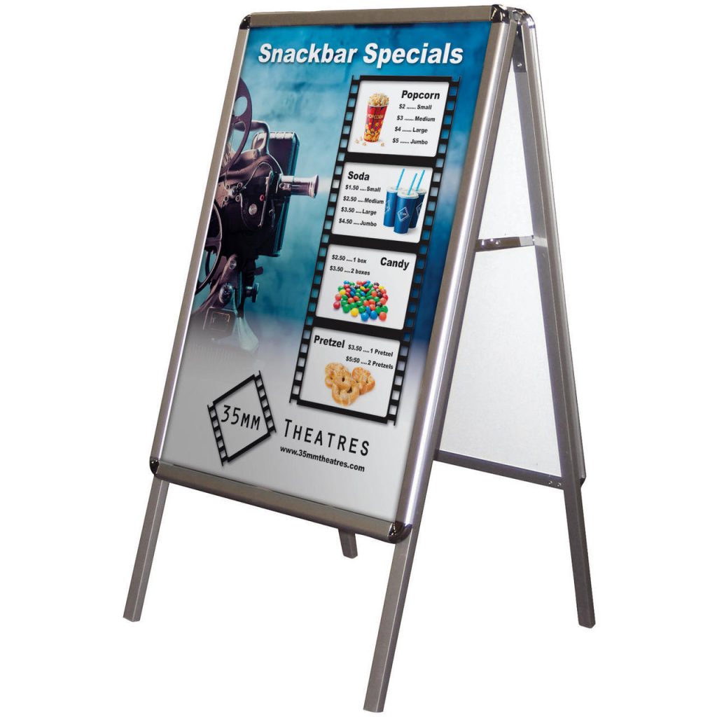 A frame display stand-signage